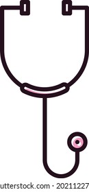 Stethoscope Filled Vector Icon Design