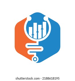 Stethoscope finance logo design icon vector. Nurse accounting logo. Medical pharmacy logo design template.	