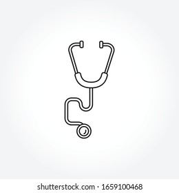 icono de línea vectorial aislada de estetoscopio