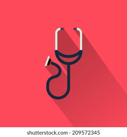 Stethoscope flat design icon