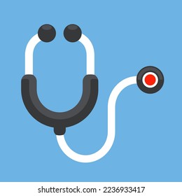 stethoscope flat design icon drawing