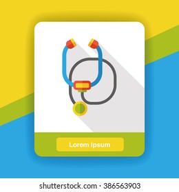 stethoscope flat icon