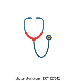 Stethoscope flat icon. Colored simple element from medicine collection for infographics, web design and more.