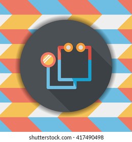 stethoscope flat icon with long shadow