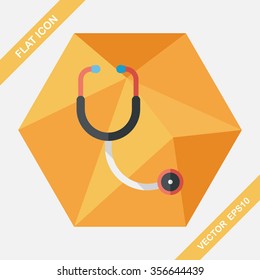 stethoscope flat icon with long shadow,eps10