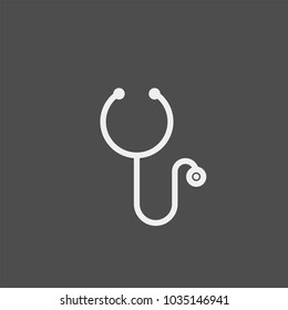 Stethoscope flat vector icon. Medicine flat vector icon. Medical flat vector icon