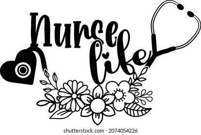 Stethoscope With Flower, Nurse Life