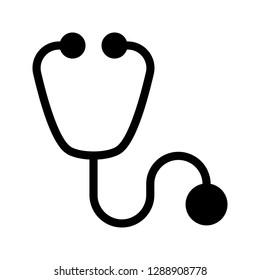 stethoscope glyph icon