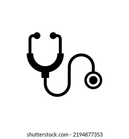 Stethoscope With Glyph Icon Illustration