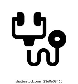 stethoscope glyph icon. vector icon for your website, mobile, presentation, and logo design.
