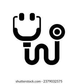 icono de glifo de estetoscopio. icono vector para tu sitio web, móvil, presentación y diseño de logotipo.