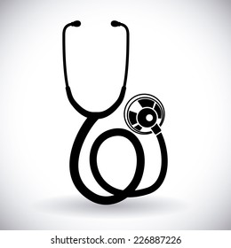 stethoscope graphic design , vector illustration