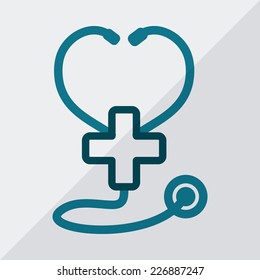 stethoscope graphic design , vector illustration