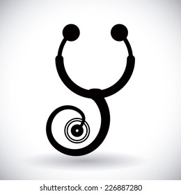 stethoscope graphic design , vector illustration