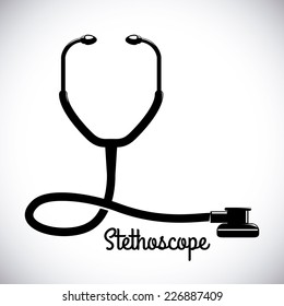 stethoscope graphic design , vector illustration