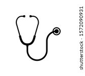 Stethoscope graphic icon. Stethoscope sign isolated on white background. Symbol medicine. Vector illustration