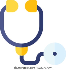 Stethoscope graphic icon. Stethoscope sign isolated on white background.
