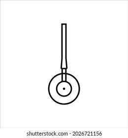 Stethoscope graphic icon. Stethoscope sign isolated on white background. Symbol medicine. Vector illustration