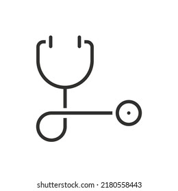 Stethoscope graphic icon. Stethoscope sign isolated on white background. Symbol medicine. Vector illustration