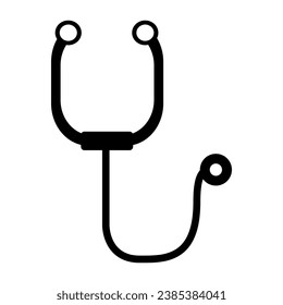 Stethoscope graphic icon. Stethoscope sign isolated on white background. Symbol medicine. Vector illustration