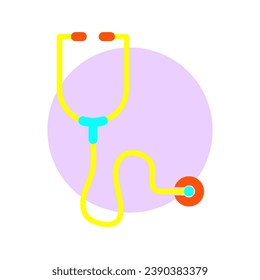 Stethoscope graphic icon. Stethoscope sign isolated on white background. Symbol medicine. Vector illustration