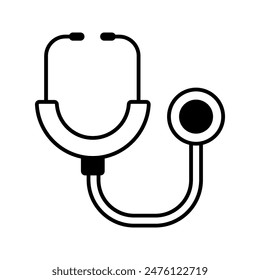 Stethoscope graphic icon. Stethoscope sign isolated on white background