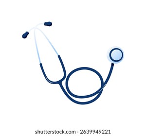 Stethoscope graphic icon. Stethoscope sign isolated on white background. Symbol medicine. Vector illustration flat style Eps 10. Medical instrument
