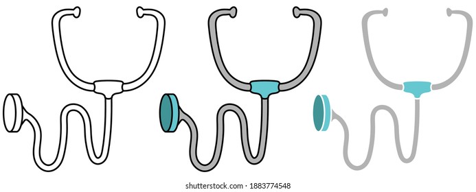 stethoscope hand drawn design vector illustration