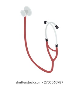 Stethoscope - hand drawn isometric vector illustration.