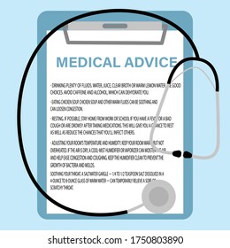 Stethoscope. Health checkup concept. World Health Day. Stethoscope. Healthcare. Banner with text. World Health day concept. Doctors day greeting. Medical advice. Vector illustration