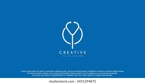 Stethoscope, Health, Doctor logo design vector illustration.