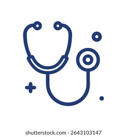 Stethoscope Health and wellbeing symbol. Icon symbol illustration