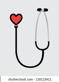Stethoscope with heart