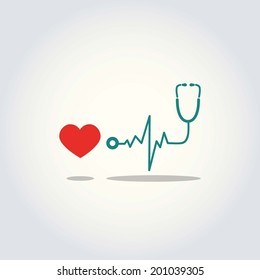 Stethoscope with heart