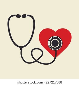 Stethoscope and heart