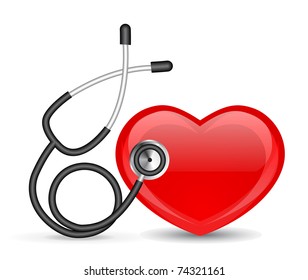 Stethoscope and heart