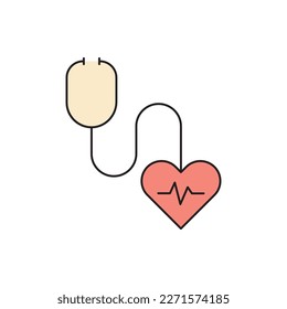 stethoscope, heart, heartbeat, heart stethoscope icon