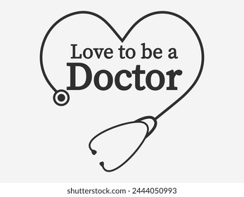 Stethoscope Heart Shape With Typography Design, Stethoscope Design, Heart Shape Stethoscope, Typography Design with Stethoscope Heart Shape, Medical Typography Design, Nurse Typography