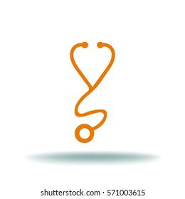 Stethoscope. Icon.