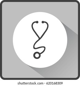 Stethoscope. Icon.