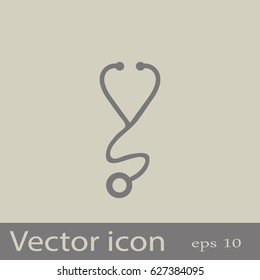 Stethoscope. Icon.