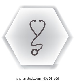 Stethoscope. Icon.