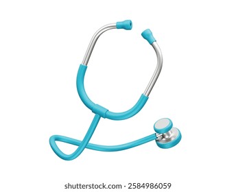 Stethoscope icon 3d render illustration
