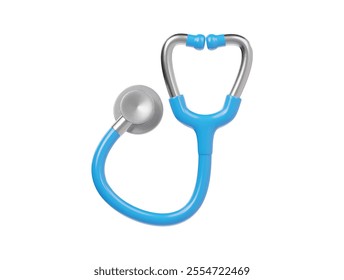 Stethoscope icon 3d renderig illustration