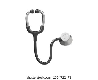 Stethoscope icon 3d renderig illustration