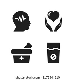 stethoscope icon. 4 stethoscope vector icons set. medicine, health insurance and cardiogram icons for web and design about stethoscope theme