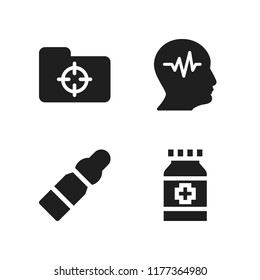 stethoscope icon. 4 stethoscope vector icons set. health care, medicine and cardiogram icons for web and design about stethoscope theme