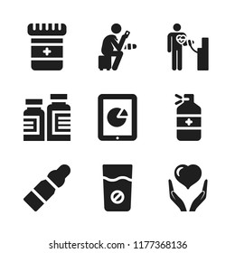 stethoscope icon. 9 stethoscope vector icons set. blood pressure gauge, health care and medicine icons for web and design about stethoscope theme