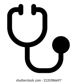 stethoscope icon with black color