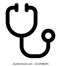 stethoscope icon with black color